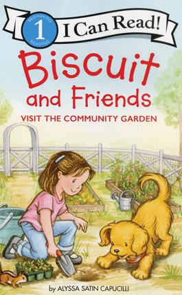 Biscuit and friends visit the community garden